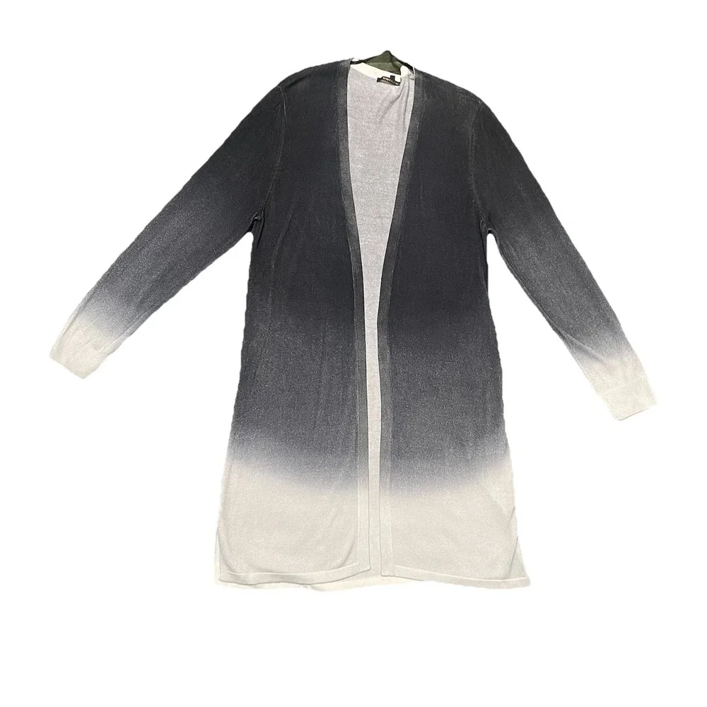 Kobi Halperin‎ Women's Gray Ombre Cardigan Lightweight Sweater  Duster Size M